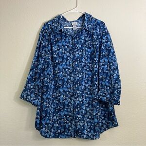 Only Necessities Blouse - Blue/Black - Size 2X